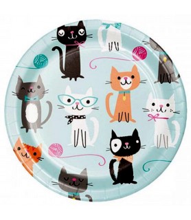 Kitten Party 'Purr-fect' Small Paper Plates (8ct)