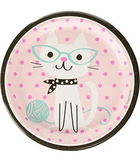 Kitten Party 'Purr-fect' Large Paper Plates (8ct)