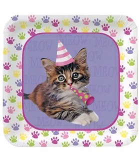 Kitten Party 'Purr-ty Time' Small Paper Plates (8ct)