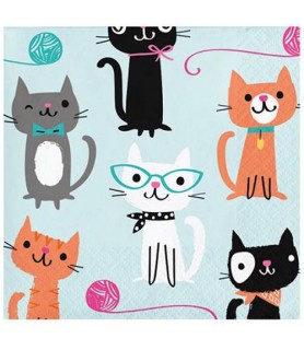 Kitten Party 'Purr-fect' Small Napkins (16ct)