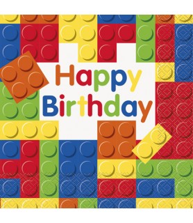 LEGO 'Building Blocks' Happy Birthday Lunch Napkins (16ct)