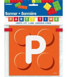 LEGO 'Building Blocks' Party Time Banner (1ct)