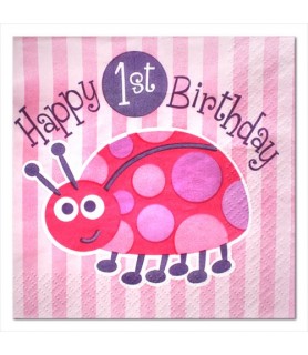 Ladybug 1st Birthday Small Napkins (16ct)
