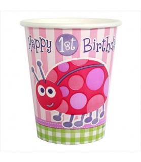 Ladybug 1st Birthday 9oz Paper Cups (8ct)