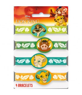 Lion King 'Simba and Nala' Rubber Bracelets (4ct)