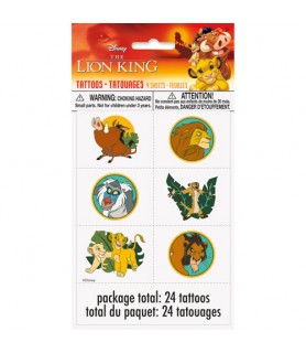 Lion King 'Simba and Nala' Temporary Tattoos (4 sheets)