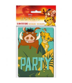 Lion King 'Simba and Nala' Invitations w/ Envelopes (8ct)