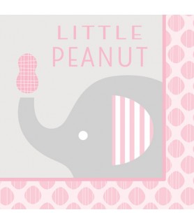 Baby Shower 'Little Peanut Girl' Lunch Napkins (16ct)