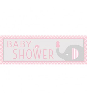 Baby Shower 'Little Peanut Girl' Giant Plastic Banner (1ct)