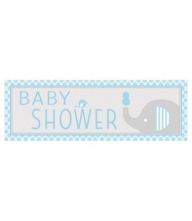 Baby Shower 'Little Peanut Boy' Giant Plastic Banner (1ct)