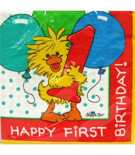 Little Suzy's Zoo 'Witzy's One!' 1st Birthday Lunch Napkins (16ct)