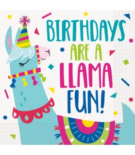 Llama Birthday Lunch Napkins (16ct)