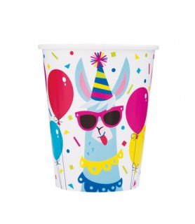 Llama Birthday 9oz Paper Cups (8ct)