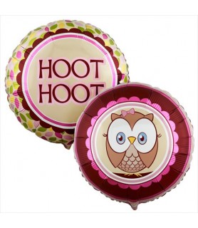 Look Whoo's 1 Owl Pink Mylar Balloon (1ct)