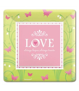 Wedding and Bridal Shower 'Love Is Patient' Small Paper Plates (8ct)