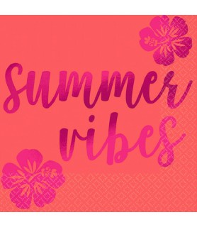 Summer 'Summer Vibes' Small Napkins (16ct)