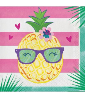 Hawaiian Luau 'Pineapple and Friends' Lunch Napkins (16ct)