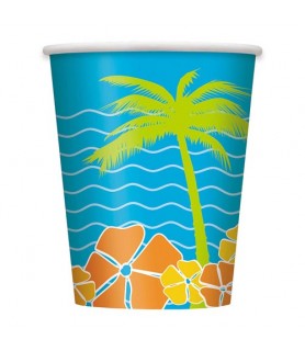 Hawaiian Luau 'Island Paradise' 9oz Paper Cups (8ct)