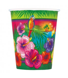 Hawaiian Luau Party 9oz Paper Cups (8ct)