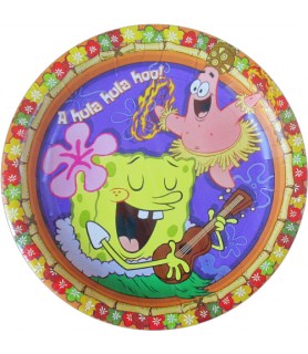 Spongebob SquarePants 'Luau' Large Paper Plates (8ct)