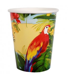 Hawaiian Luau 'Tiki Tropics' 9oz Paper Cups (8ct)