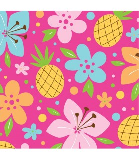 Hawaiian Luau 'Pink Luau Fun' Small Napkins (16ct)