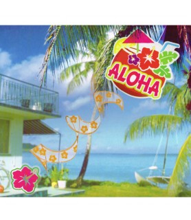 Hawaiian Luau 'Aloha' Deluxe Hanging Decoration (1ct)