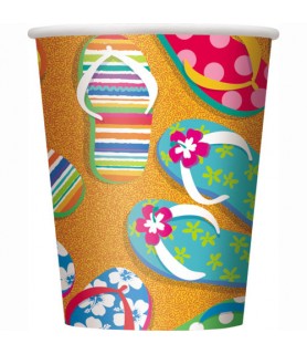 Summer 'Flip Flop Fun' 9oz Paper Cups (8ct)