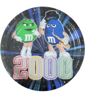 M&M's Vintage 2000 'New Year' Small Paper Plates (8ct)