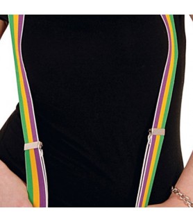 Mardi Gras Suspenders (1 pair)