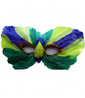 Mardi Gras Feather Mask Style 6 (1ct)