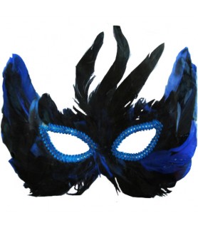 Mardi Gras Feather Mask Style 9 (1ct)