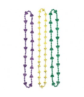 Mardi Gras Shaped Bead Necklaces (3ct)