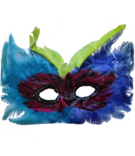 Mardi Gras Feather Mask Style 7 (1ct)