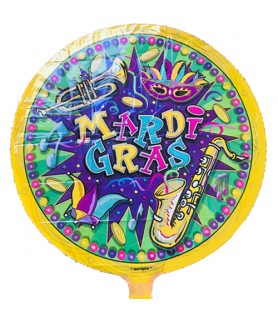 Mardi Gras Foil Mylar Balloon (1ct)