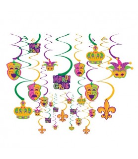 Mardi Gras Hanging Swirls Mega Pack (30pcs)