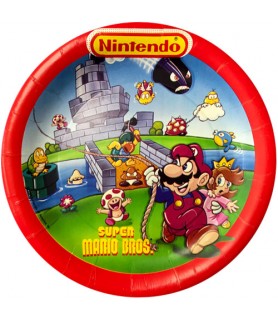 Super Mario Brothers Vintage Small Paper Plates (8ct)