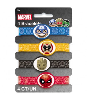 Marvel Emojis Rubber Bracelets (4ct)