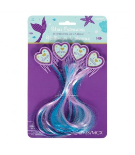 Mermaid 'Mermaid Wishes' Hair Extension Clips / Favors (4ct)