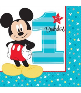 Mickey Mouse 1st Birthday 'Fun to Be One' Lunch Napkins (16ct)