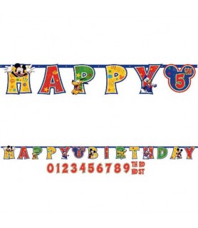 Mickey Mouse 'Fun and Friends' Jumbo Letter Birthday Banner Kit (1ct)