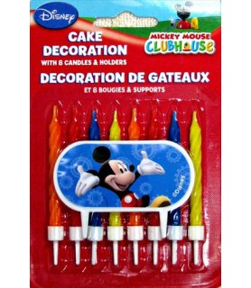 Mickey Mouse Clubhouse Cake Decoration w/ Candles (8ct)