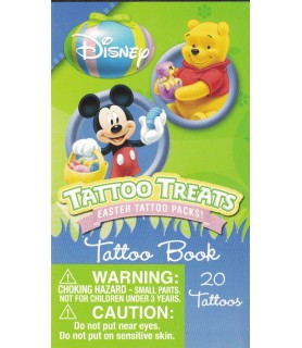 Disney Mickey, Pooh, and Friends Temporary 'Easter Tattoo Treats' Pack (5 sheets, 20 tattoos)