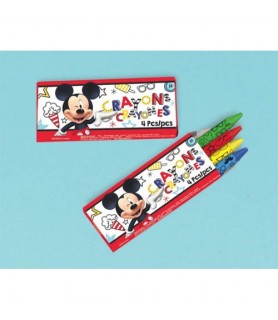 Mickey Mouse 'On the Go' 4-Pack Mini Crayons / Favors (12ct)