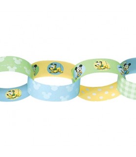 Mickey Mouse 1st Birthday Paper Chain Link Garland (13ft)