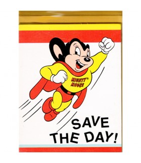 Mighty Mouse Vintage 1988  'Save the Day' Invitations w/ Envelopes (8ct)