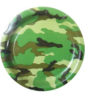 Military Camouflage Small Paper Plates (8ct)