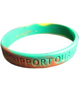 Military Camouflage 'Support Our Troops' Rubber Bracelet (1ct)