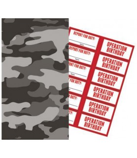 Military Camouflage 'Operation Camo' Paper Favor Bags w/ Stickers (6ct)
