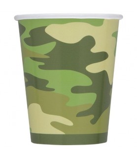 Military Light Camouflage 9oz Paper Cups (8ct)